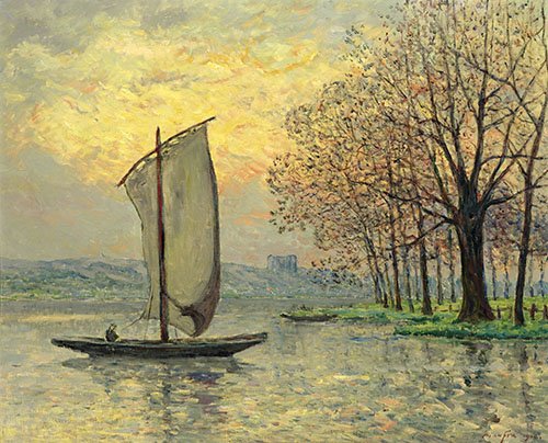 landschaften-gemaelde - Les bords de la Loire, Maxime Maufra - Maufra, Maxime